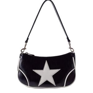NWT Daphne Star Faux Leather Moto Bag